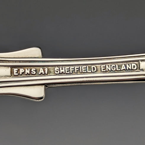 British Vintage Silver Plated Soup Spoons Set of 6 in Osborne Paper Box